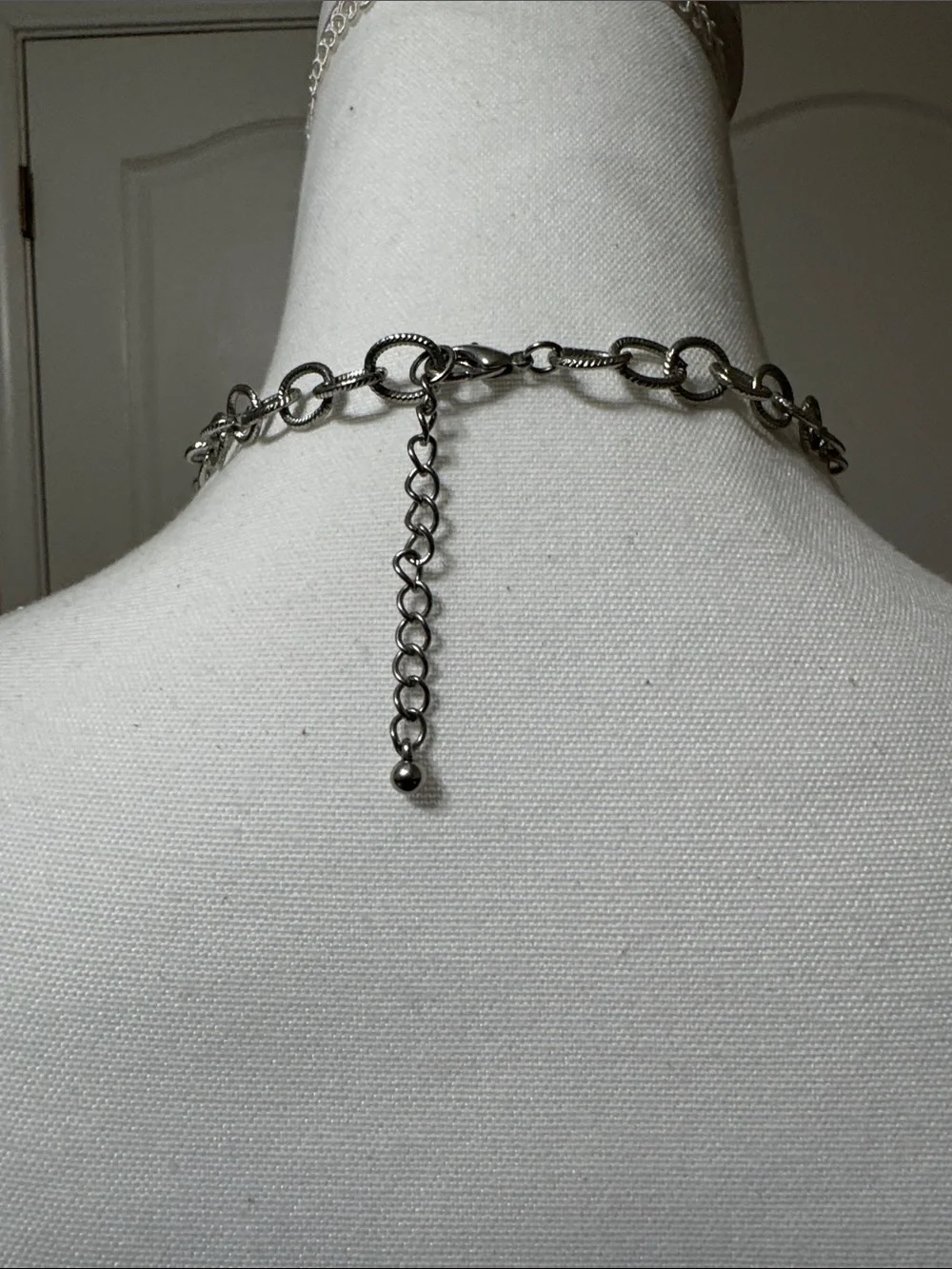 Multi-Strand Shell Disc Necklace with Maroon Accents